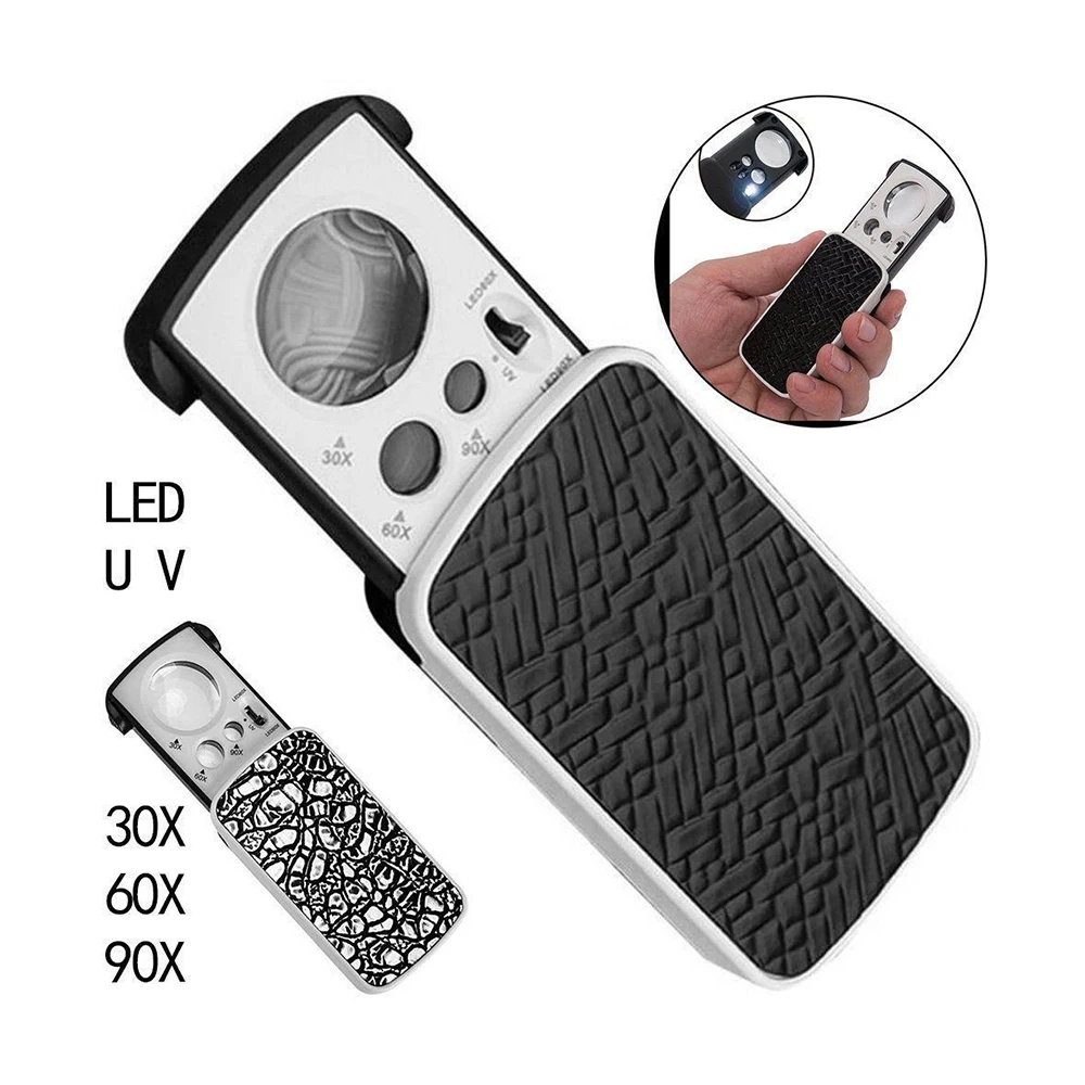 Полезная портативная ручная Лупа Ювелирная светодиодный глаз Стекло микроскоп