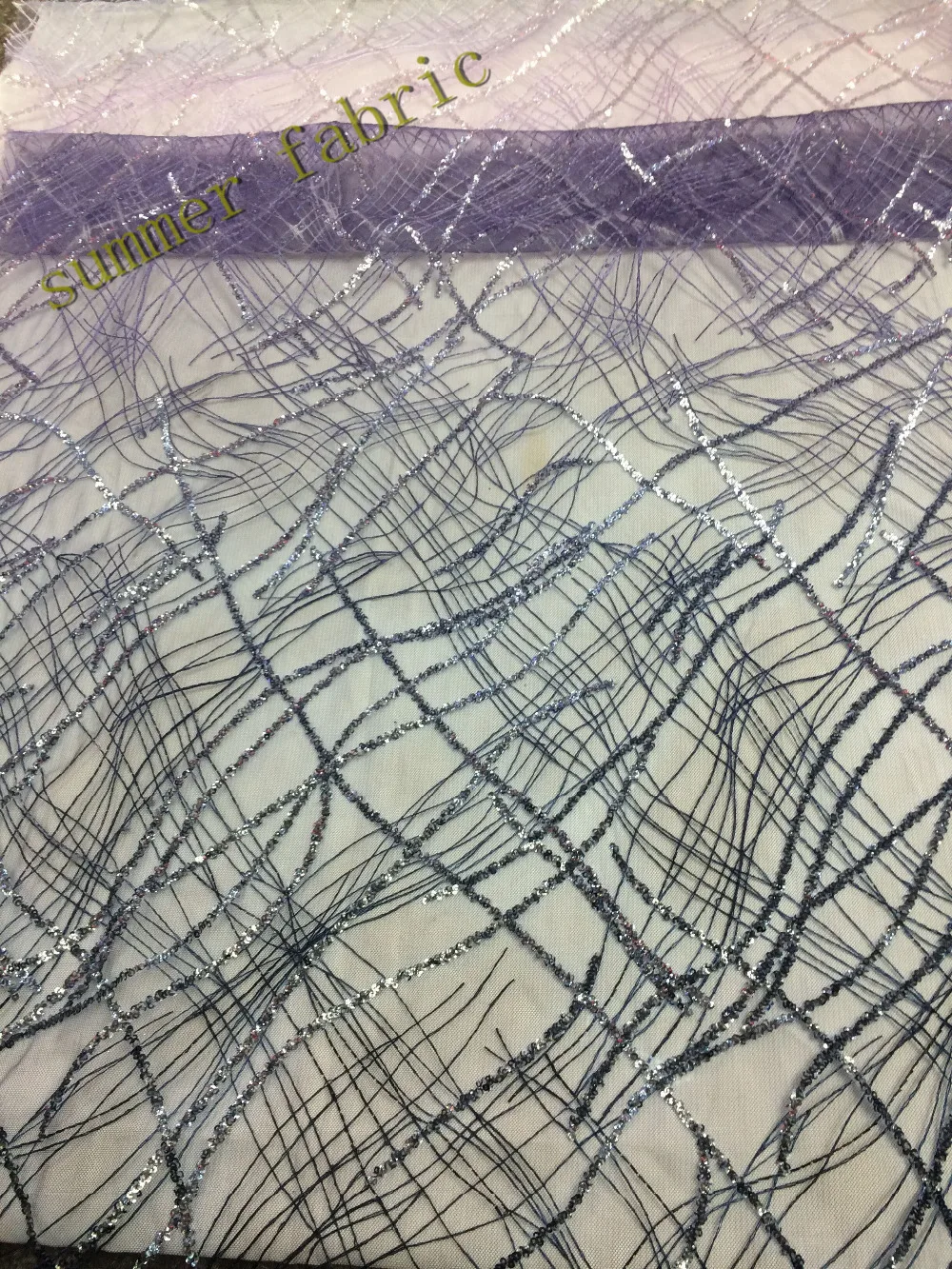 Африканский тюль сетки кружевной ткани с блестками Новые французского кружева