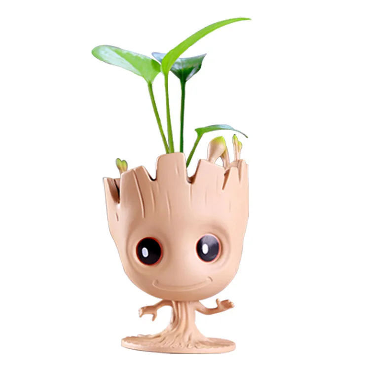 Marvel Guardians of The Galaxy милые фигурки в виде дерева модель игрушек ручка контейнер