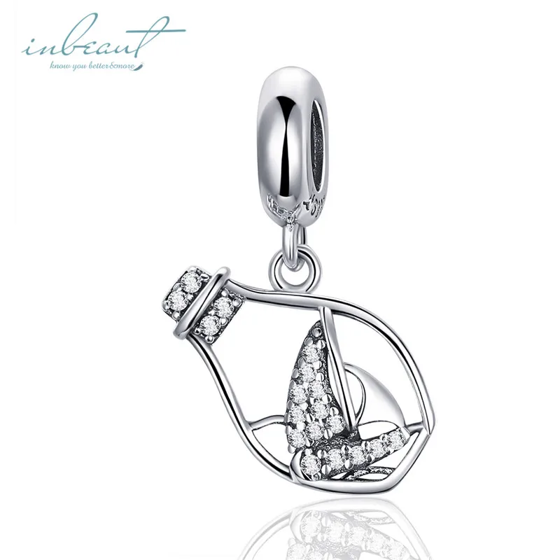 S925 серебро fit Pandora браслет DIY птица Единорог собака Бабочка Олень талисманы 925 синяя кристаллическая звезда Пингвин жесты бусины - Цвет камня: FSCC987