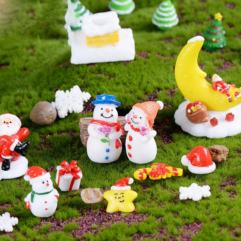 Миниатюрная фигурка влюбленного снеговика фигурки для рождества украшение дома