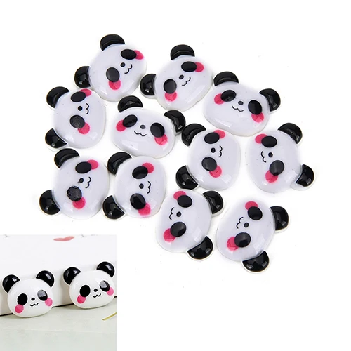 10 шт DIY мультфильм смолы панда Кабошоны для скрапбукинга украшения Diy Flatback