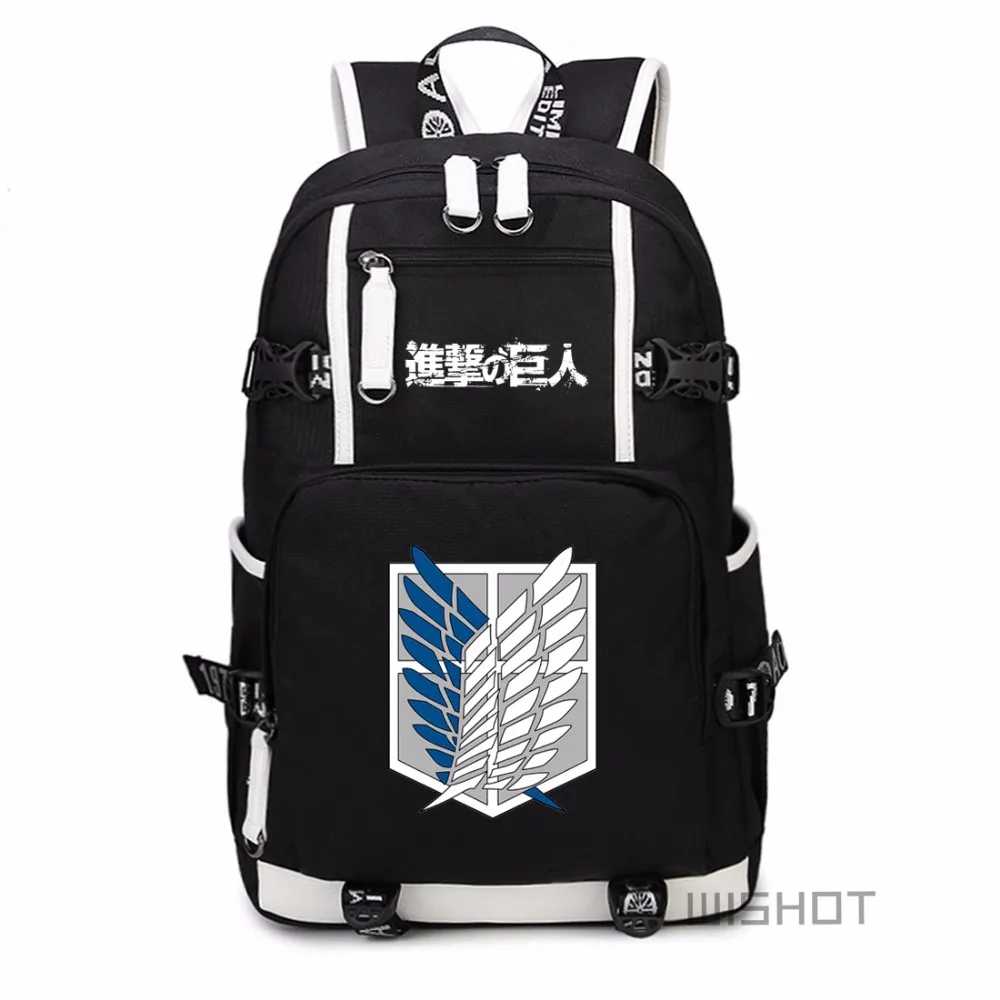 WISHOT рюкзак &quotатака на Титанов&quot Shingeki no Kyojin для подростков мужчин и женщин