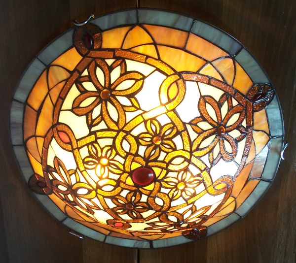 Европейский поворотный стеклянный потолочный светильник лампа 16 дюймов в стиле