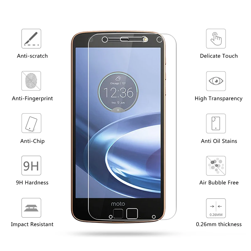 Закаленное стекло для Moto X4 для Motorola G5s Plus G5 Z Z2 One power Vison P30 Play Защитная пленка для экрана стеклянная пленка