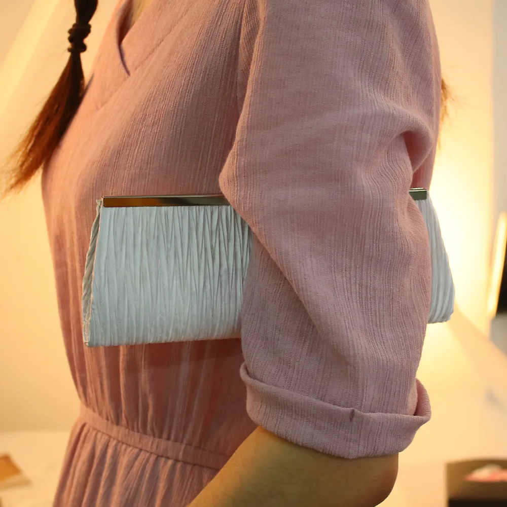 PACGOTH/Новинка модная гладкая атласная прямоугольная фиолетовая белая вечерняя