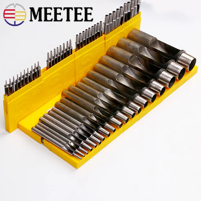 Meetee круглые Дырокол пояс для пробивки отверстий в коже дырокол 1-25 мм BD059 | Дом и