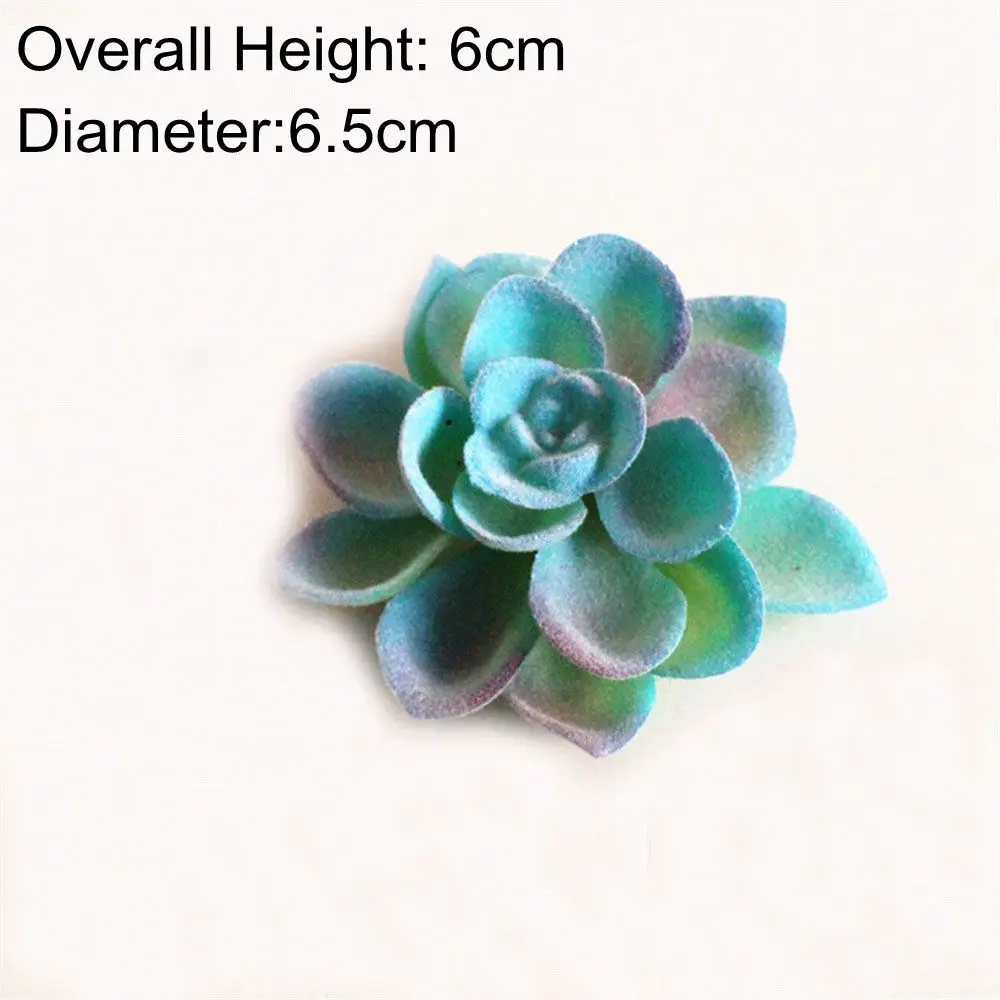 Artificial Blue Flocking Succulents Plants Home Garden Decoration Desktop Bonsai DIY Wedding Plants Wall Plante Artificielle - Цвет: Bao Lian Hua