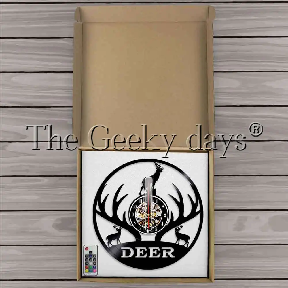 Светодиодный ночсветильник с силуэтами семьи оленей и лесных животных настенные