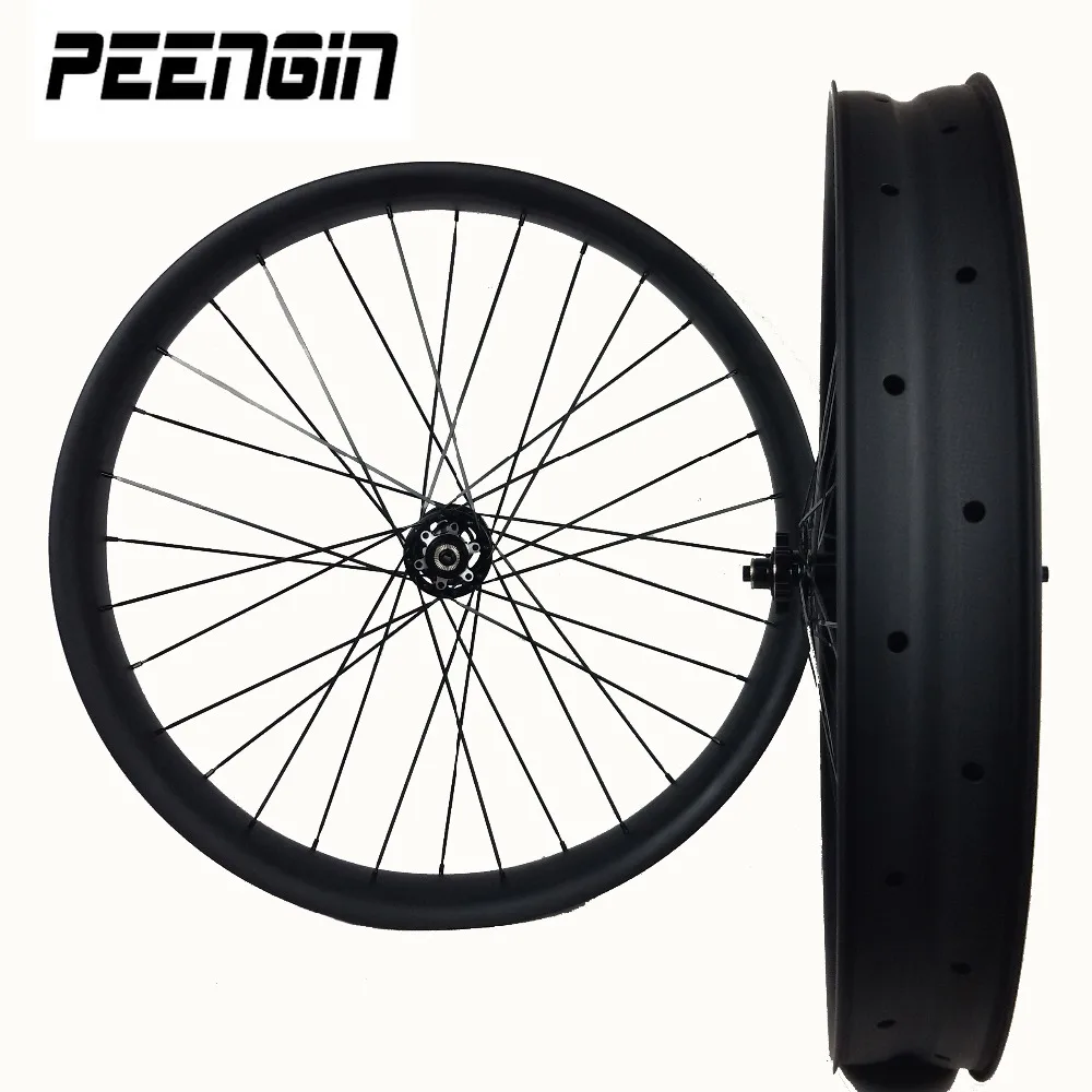 Stronger and stiffness of the bike history 26 inch Carbon FatBike wheelsets 100mm Width 25mm Depth Hookless Tubeless Compatible | Спорт и