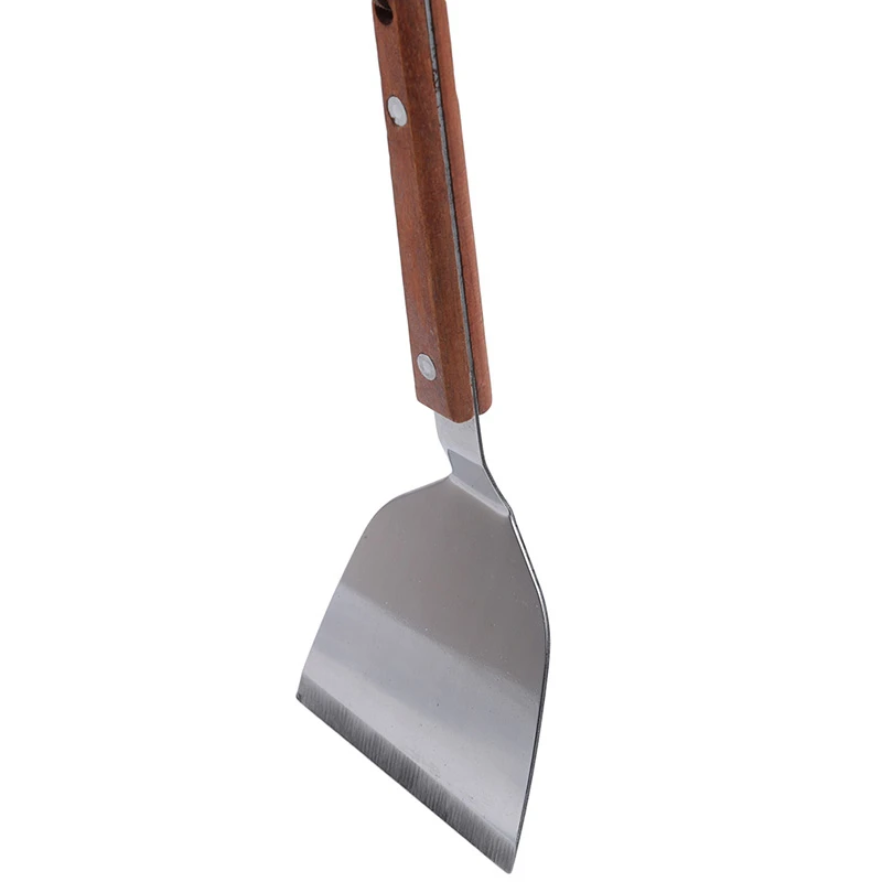 1pcs Stainless Steel Pizza Shovel Metal Peel With Wood Handle Cake Pancake Pie Paddle Baking Tool | Дом и сад