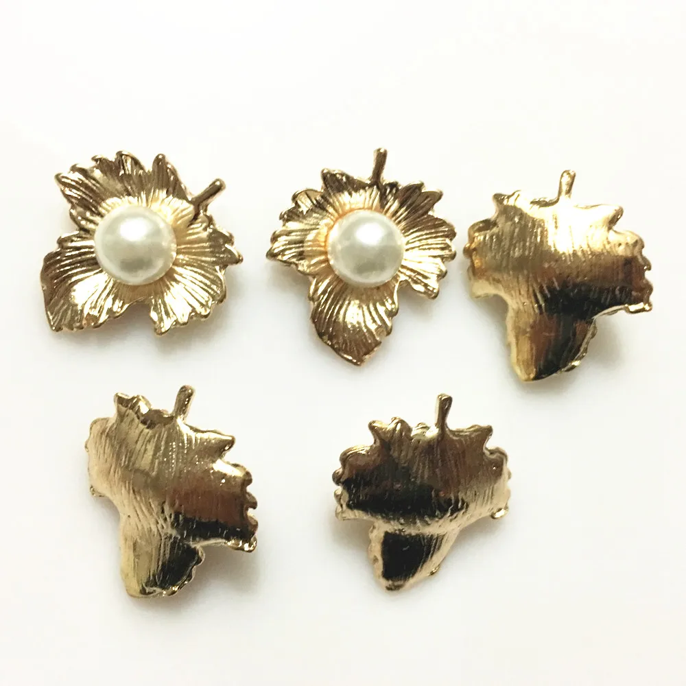 Жемчужные пуговицы CJSIR с Кленовым листом декоративные аксессуары сделай сам