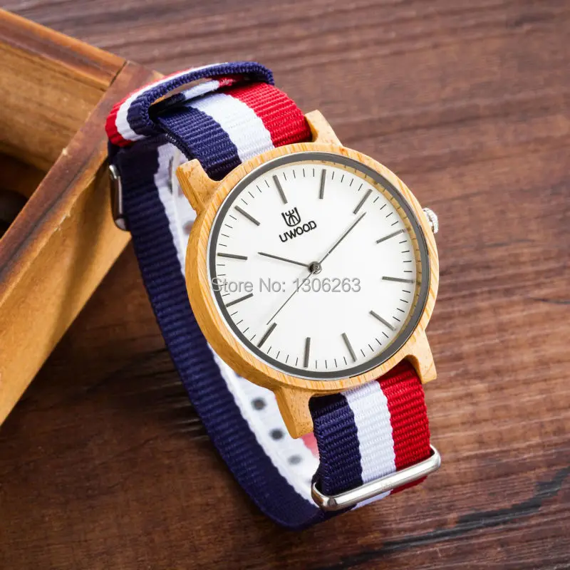 Модные круглые стильные мужские Кварцевые Регулируемые деревянные наручные