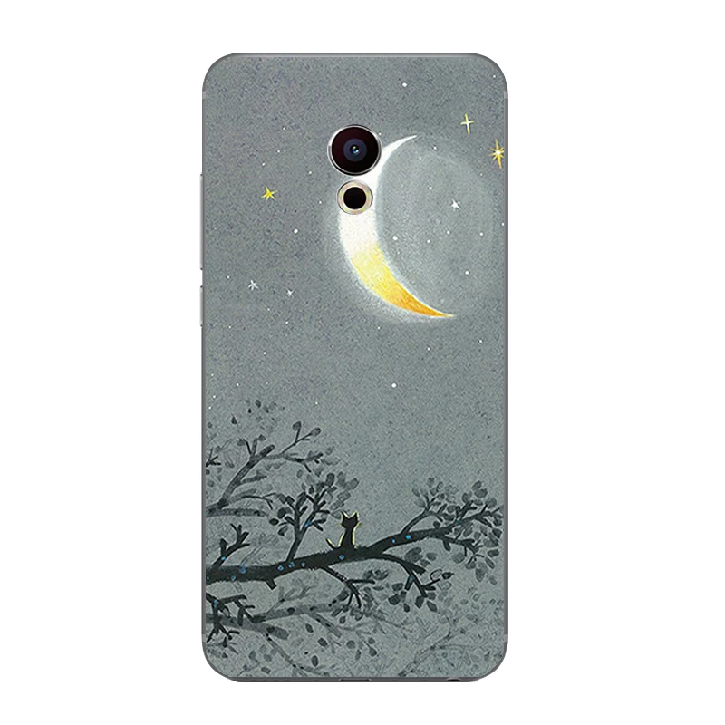 Чехлы сделай сам для Meizu Pro 6/Pro 6 Plus чехол телефона 5 Fundas Metal Soft TPU Moon Space Printing Shell |