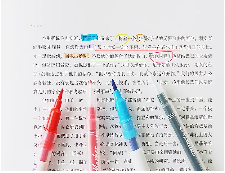 6/12/24/36 Цвета кисть Набор двойной наконечник fineliners рисунок Маркер ручки каллиграфии пуля журнал поставок надписи fabricolor