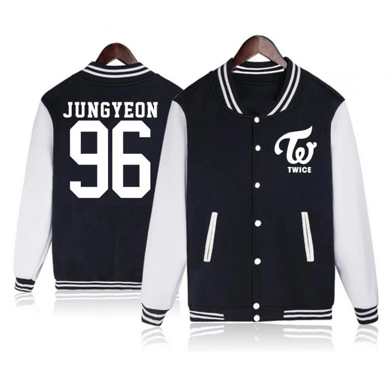 Vsenfo Kpop два раза Толстовка NAY EON jungyon MOMO SANA JIHYO CHAE YOUNG MINI DAHYUN CHAE YOUNG толстовка для мальчиков и девочек бейсбол