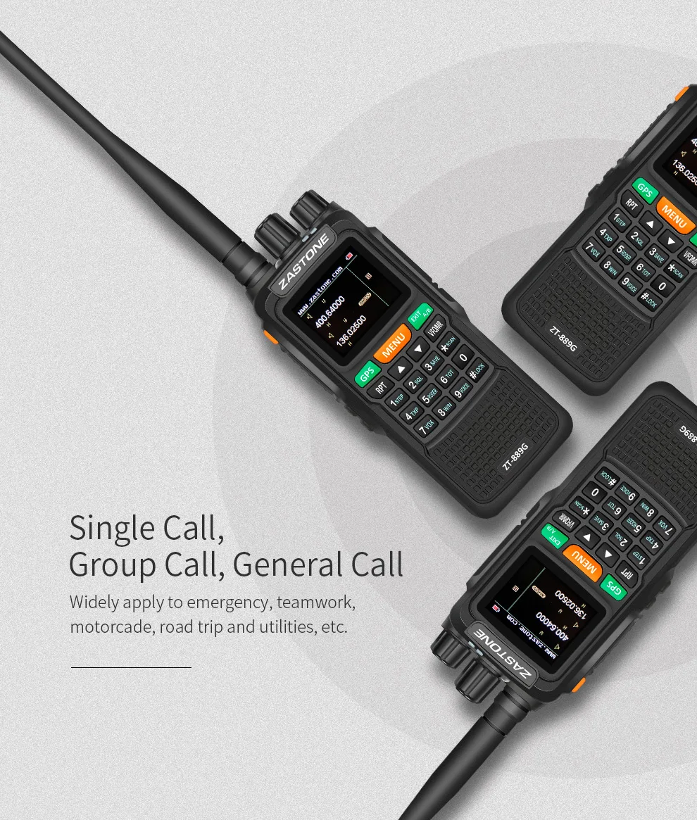 1 шт. Zastone ZT-889G 10 Вт рация 10 Вт Радио УКВ 999 каналов gps расположение PMR446 радиоприемник