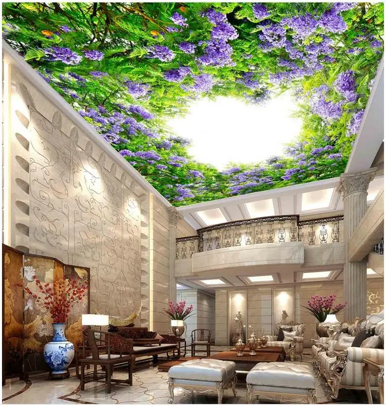 3d потолочные обои цветы Зенит подвесные с изображением неба украшение дома |