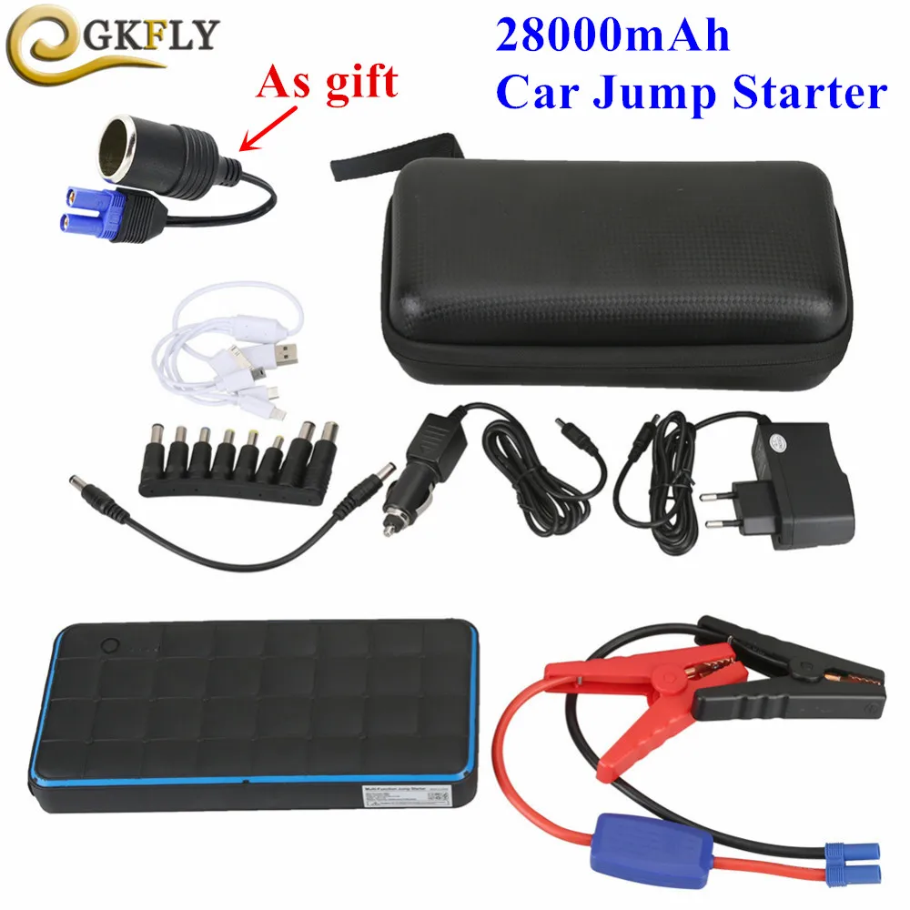IP65 Водонепроницаемый 28000 mAh 12 V автомобильный пусковой стартер power Bank 1000A портативное пусковое устройство Автомобильное зарядное устройство для бензина 8.0L дизель 6.0L