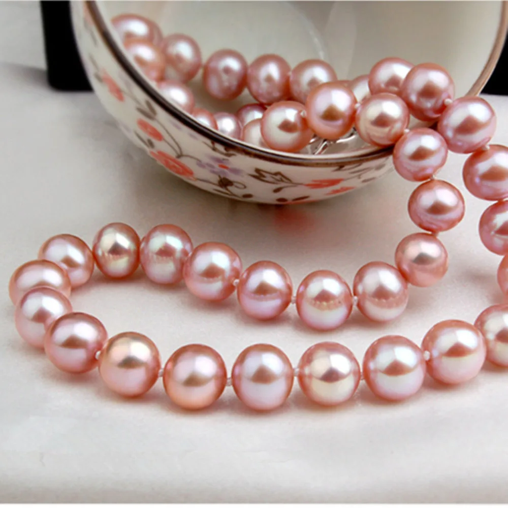 comprar Clássico Do Mar Do Sul 9-10mm Rosa Akoya Pérola Pingente Colar 18