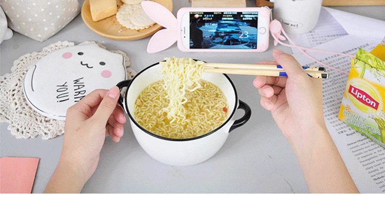 Sugan Life японский Kawaii мультяшный керамический Ланч-бокс круглый Procelain Bento миска для ланчбокса портативный контейнер для еды набор посуды