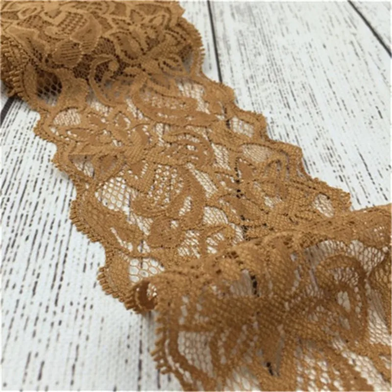 2Yards 8cm width 23colors Elastic Lace Fabric DIY Crafts Sewing Suppies Decoration Accessories For Garments Elastic Lace Trim