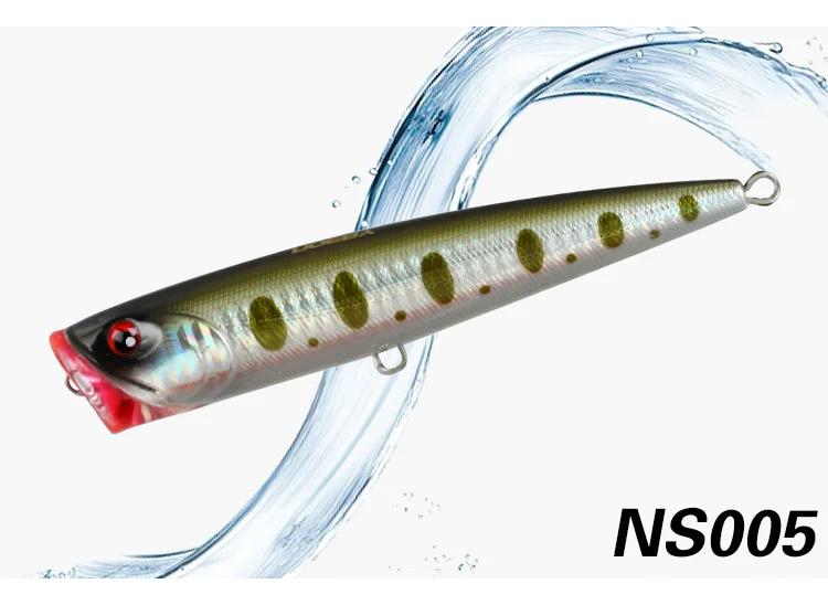 NS005 NOEBY Fishing Lures NBL9069 Popper Lure 140mm/40g Classic Sea Fishing Wave Climb Hard Bait Tackle Pesca Top Water - Цвет: NS005