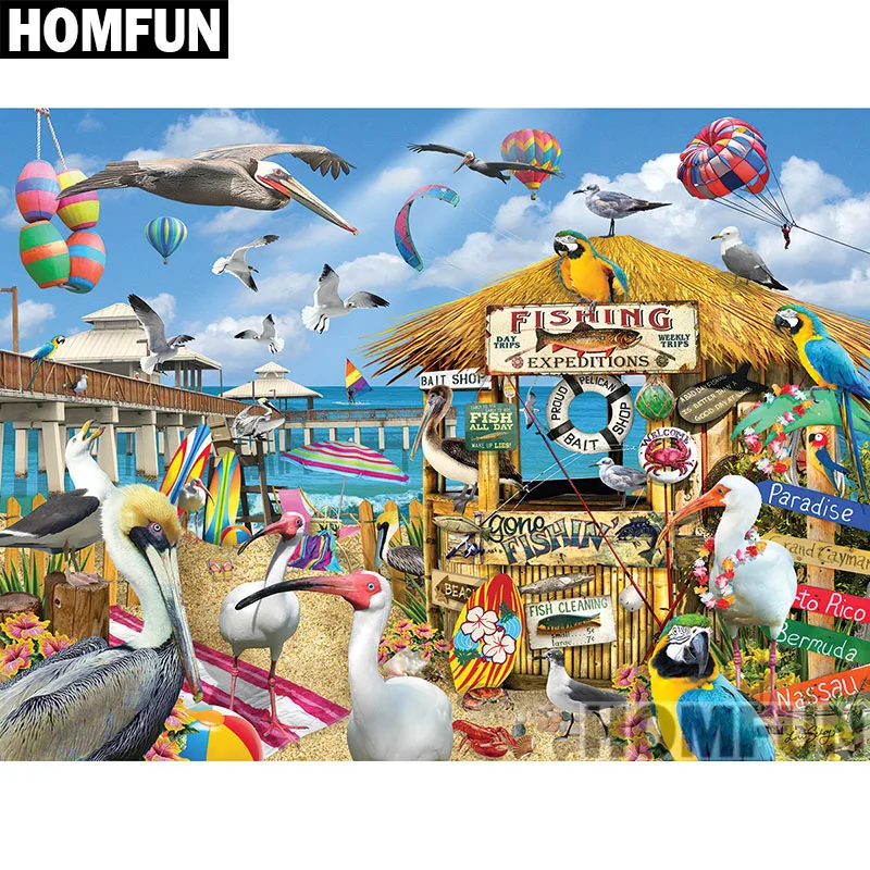 Алмазная живопись HOMFUN A00758 картина из квадратных/круглых страз сделай сам 3D