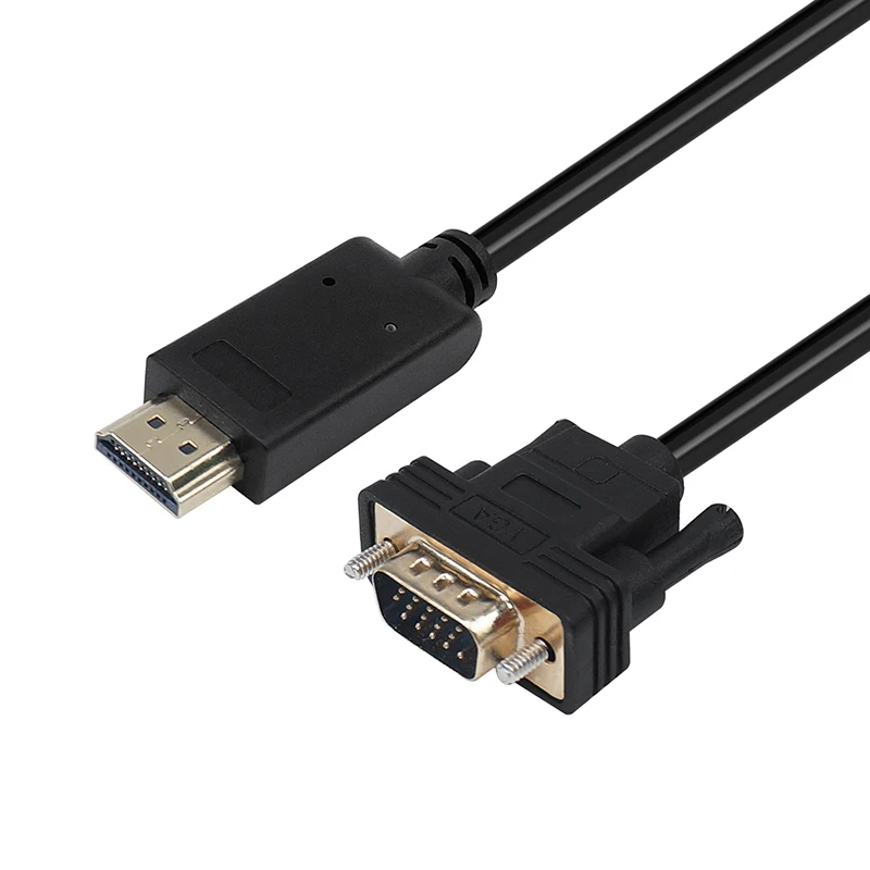 Amkle HDMI в VGA Кабель-адаптер HDMI штекер в VGA штекер 1080P видео конвертер кабель для HDTV ПК компьютер ноутбук планшет проектор