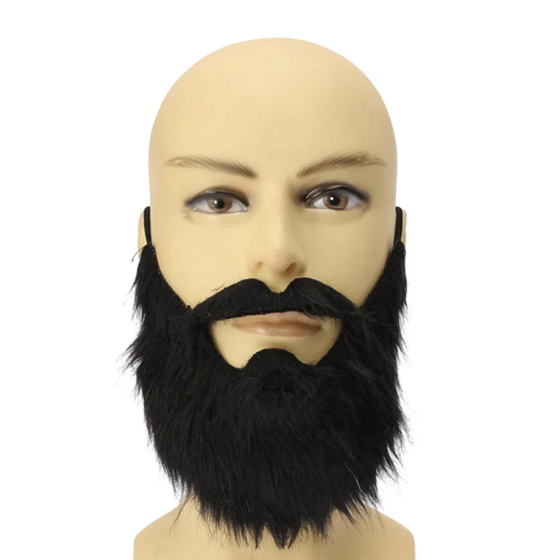 2016 Hot Sell Fake Beard Black Bearded Man Funny Mustache Flannel Halloween Party Props 5zHH058 | Дом и сад