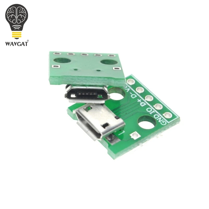 5 шт. микро USB DIP адаптер 5pin гнездовой разъем конвертер печатной платы типа в pinboard 2