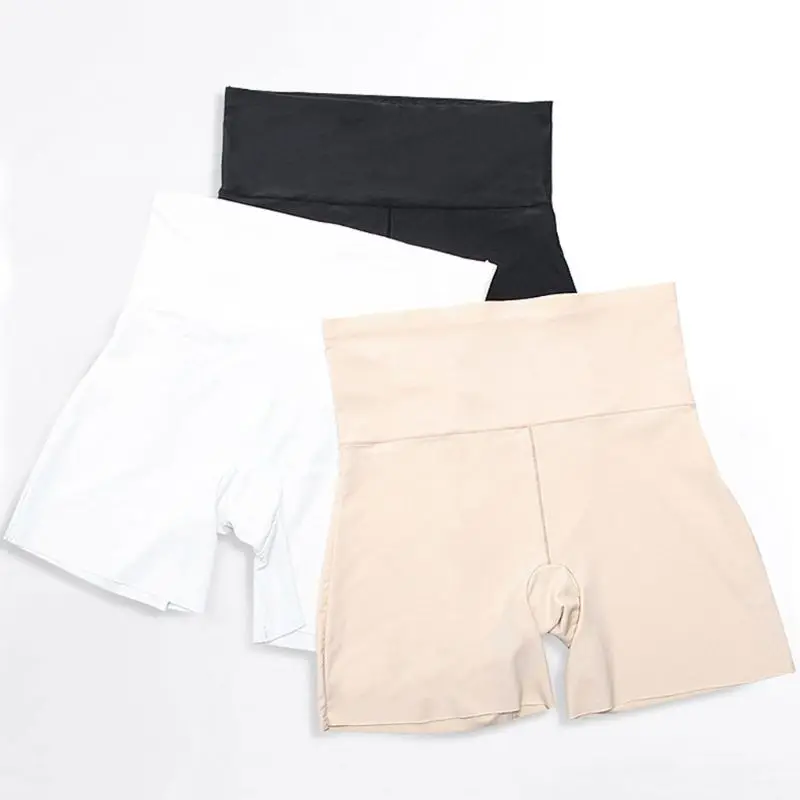 Женские безопасные шорты из вискозы с высокой талией невидимые бесшовные