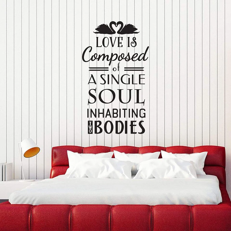 Винил наклейка на стене любовь Романтический Отправить предложение спальня