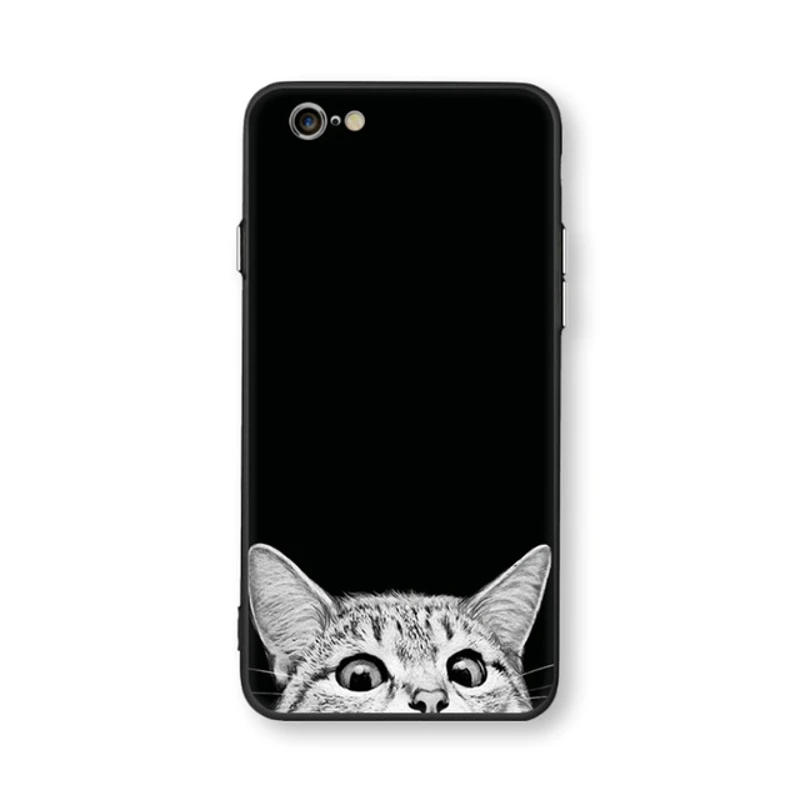 Силиконовый чехол для кошки Чехол iPhone 7 Plus 8 X 10 6 6s 5 5S SE Moon Soft Capinha S |