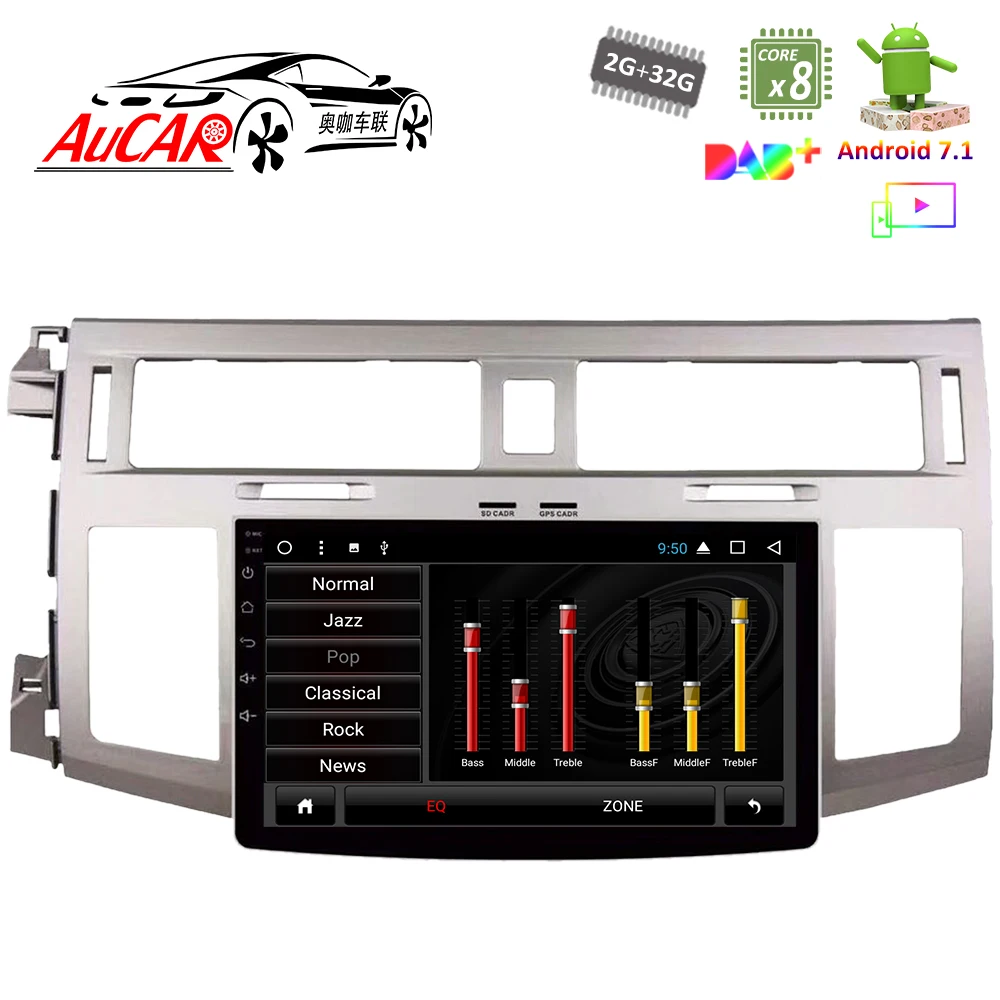 Автомобильный DVD плеер 9 дюймов Android 7 1 GPS навигация для Toyota Avalon 2005 2010 автомагнитола