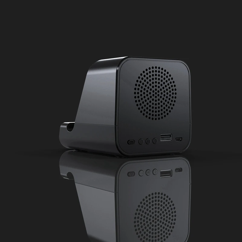 Беспроводной Bluetooth динамик Будильник Зарядка мобильный мощность часы 4 в 1 с