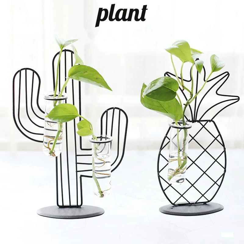 Железная искусственная ваза для бутылок маленькое свежее украшение креативное