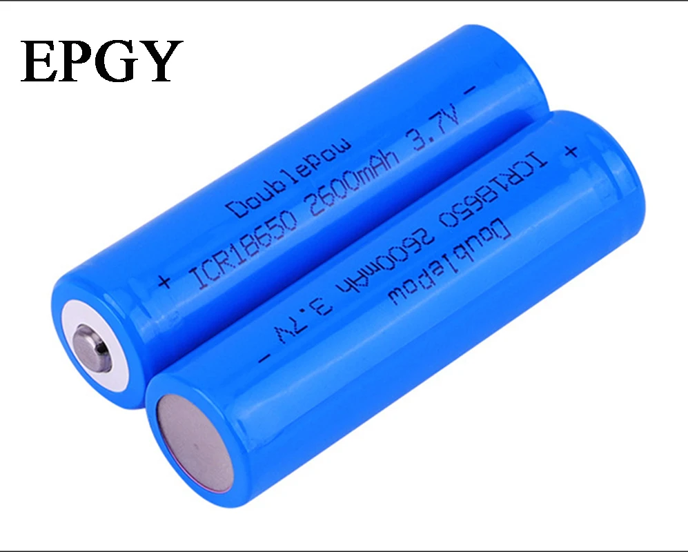 EPGY 18650 литий ионная батарея 3 7 V 2600mAh перезаряжаемые литиевые батареи для