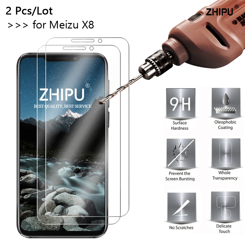 2 шт./лот 2.5D 0 26 мм 9H закаленное стекло премиум класса для Meizu X8 защита экрана