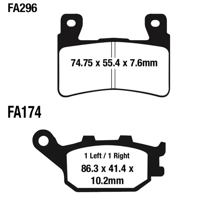 Тормозная вставка тормозные колодки для мотоцикла передняя и задняя части HONDA CB