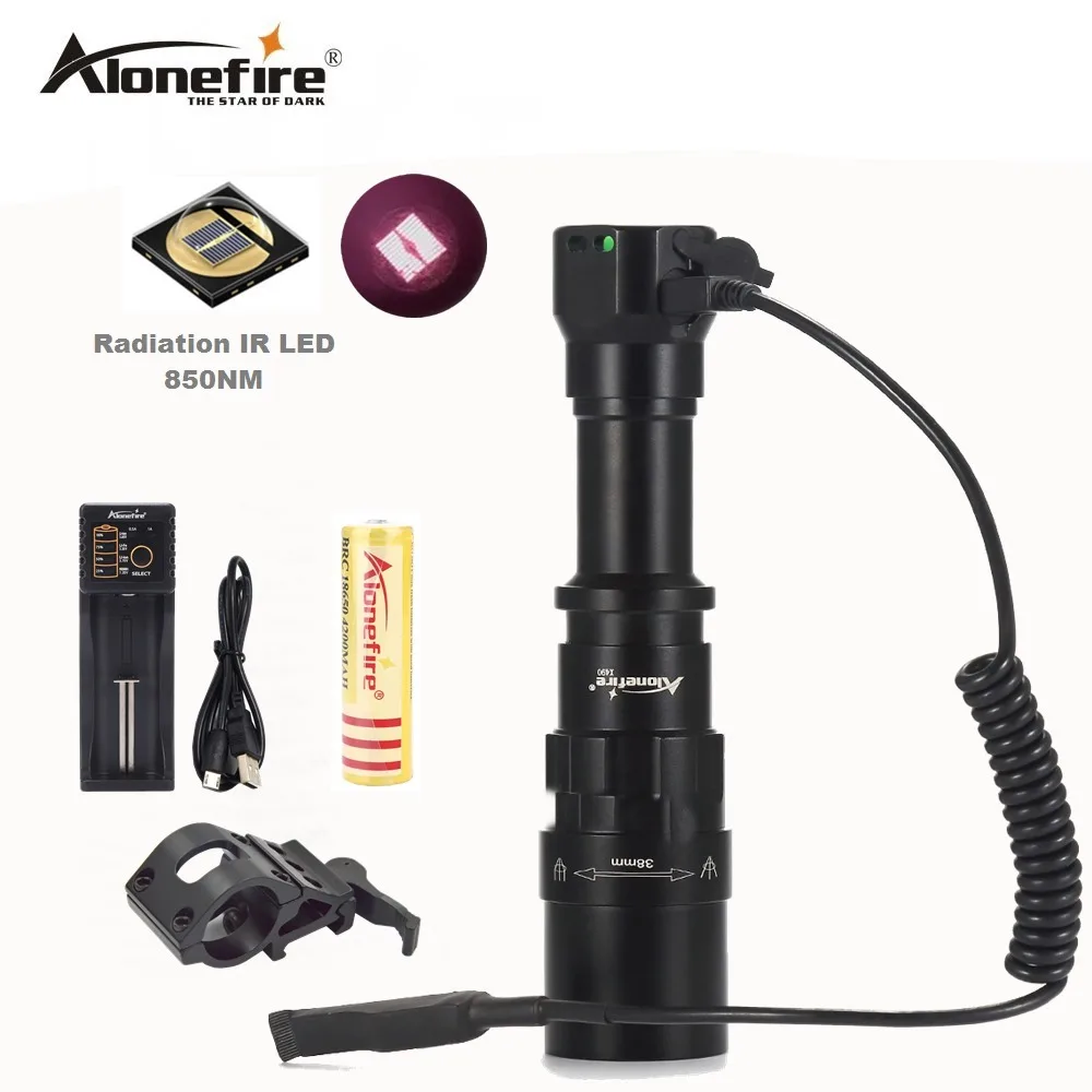 AloneFire X490 850nm ИК-фонарик с увеличением инфракрасного ночного видения уличный