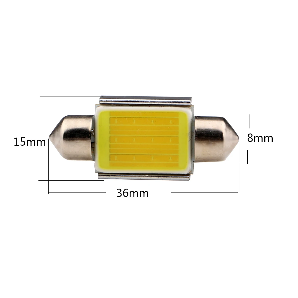 YM E Bright 100 шт. 36 мм C5W Led CAN шина COB 12 SMD безошибочные фестоны лампы для чтения