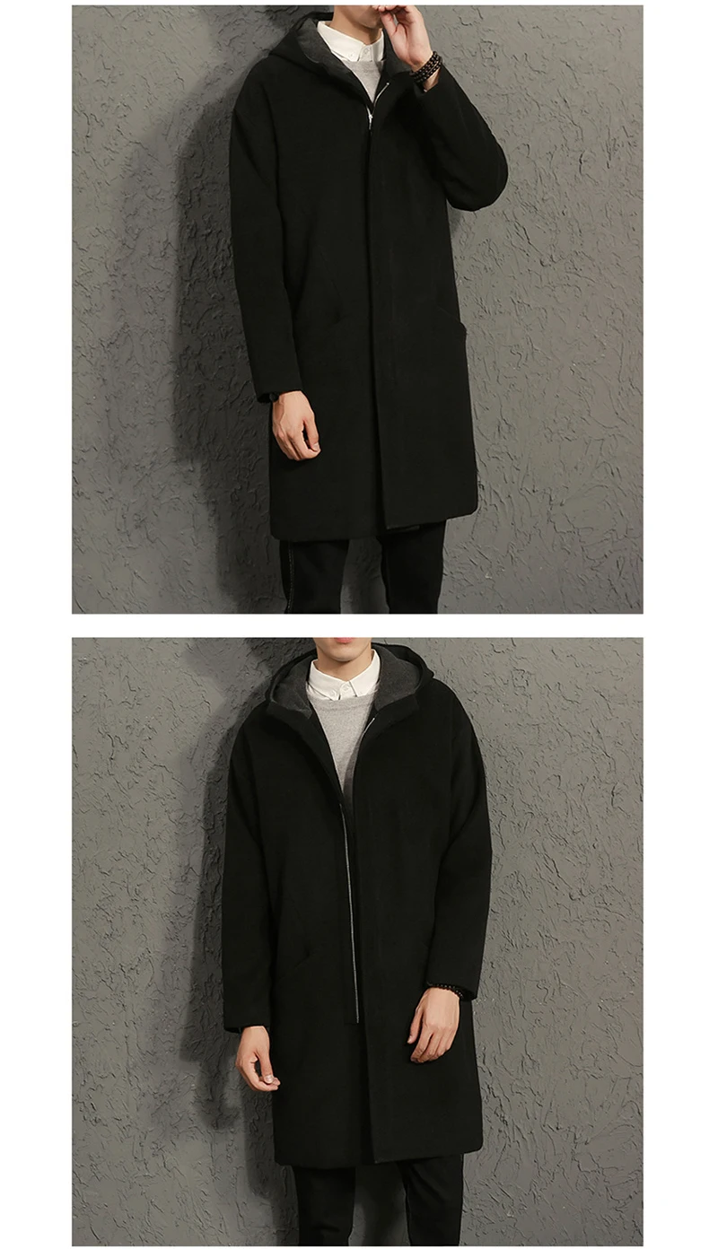 Новинка! Зимние куртки в британском стиле, мужские шерстяные пальто, мужские куртки, верхняя одежда, теплые однобортные шерстяные пальто JM9