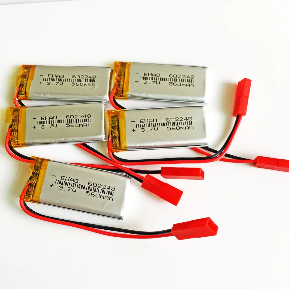 10 шт. 602248 3 7 V 560mAh батарея JST SYP 2 pin литий полимерный LiPo перезаряжаемые ячейки для Mp3