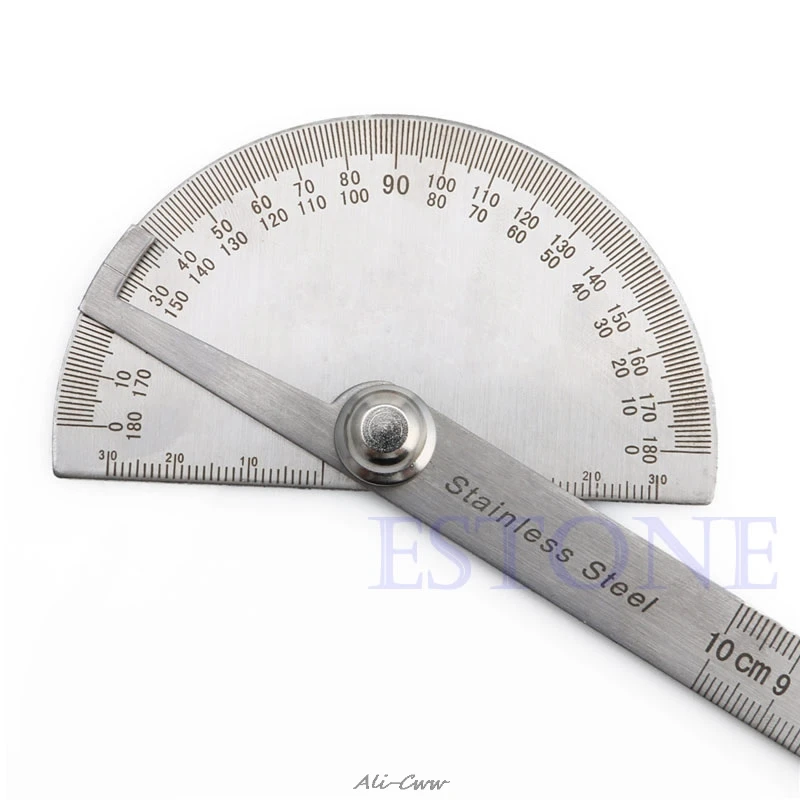 Новая нержавеющая сталь 180 градусов транспортир Угол Finder рычаг Измерительная