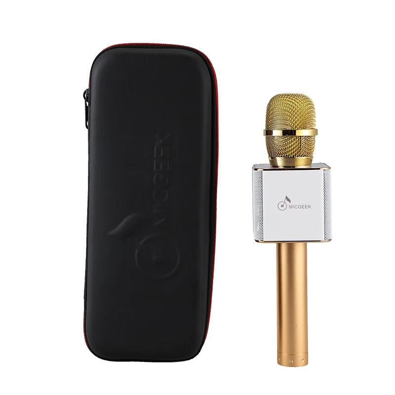 gold Караоке микрофон беспроводной микрофон Bluetooth караоке мобильный Phoone портативный KTV для вокала, с рекордером микрофон динамик - Цвет: gold