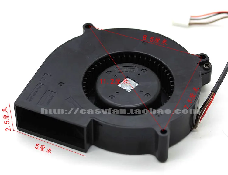 

Original NMB BG1002-B044-P0S 10025 12V 0.75A 110mm * 110mm * 25mm Four-wire fan