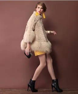 Женская Подлинная Искусственная овчина с МЕХОВОЙ окантовкой в Корейском стиле