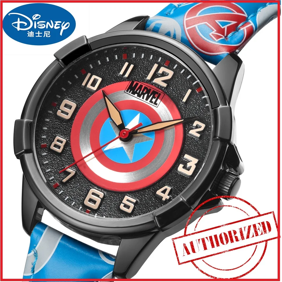 Disney официальный Марвел Мстители Капитан Америка оболочки человек паук Дети Мальчики Девочки кварцевые часы подарок для детей mv81070