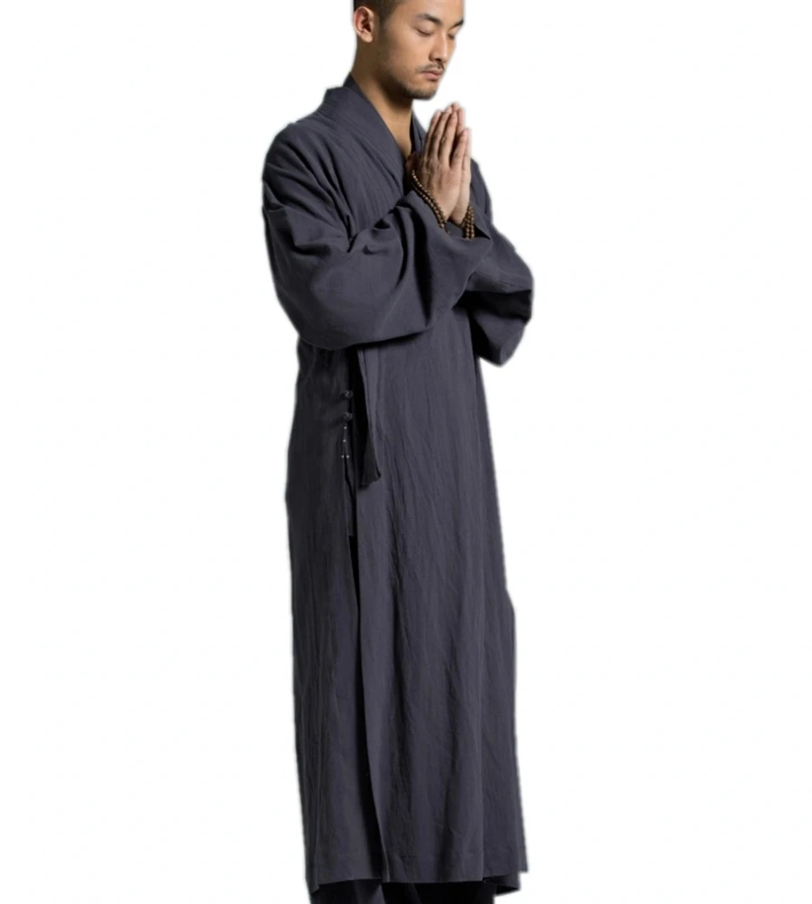 ZanYing Traditional Buddhist Meditation Monk Robe Grey Summer ZYS62 | Тематическая одежда и униформа